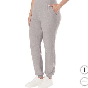 LAZYPANTS Women's Hacci Knit joggers - Light Grey - Small